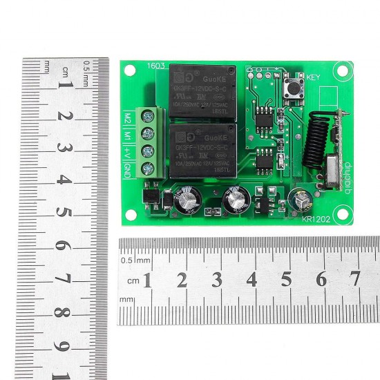 DC12V 2 Channel 315MHz Remote Control Switch Relay Module DC Motor Reversing Controller