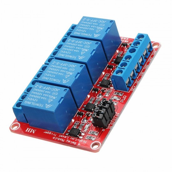 DC12V 4 Channel Level Trigger Optocoupler Relay Module Power Supply Module DC12V 4 Channel Level Trigger Optocoupler Relay Module Power Supply Module