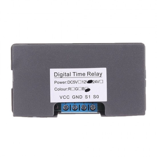 DC12V/24V Delay Timer Infinite Loop Delay Module Double Digital Display Time Relay Board 0~999 hr/min/sec