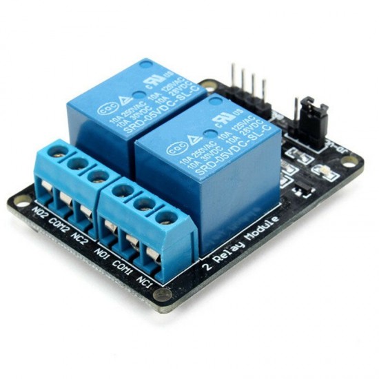 DC5V 2 Way 2CH Channel Relay Module With Optocoupler Protection DC5V 2 Way 2CH Channel Relay Module With Optocoupler Protection