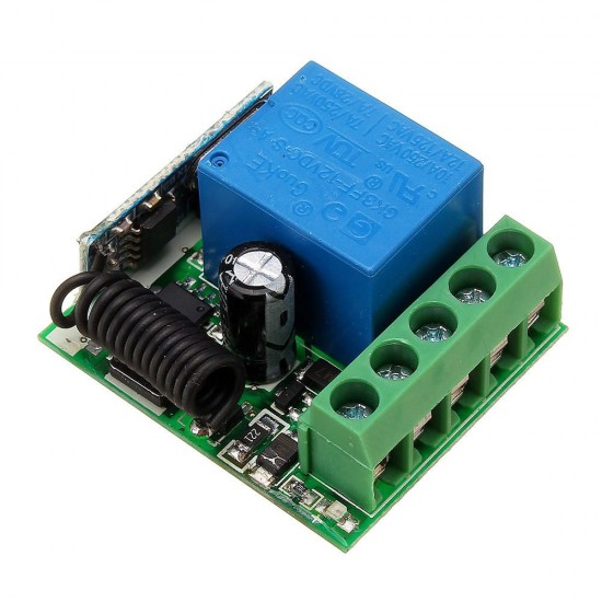 433MHz DC12V 10A 1CH Single Channel Wireless Relay RF Remote Control Switch Receiver Boar