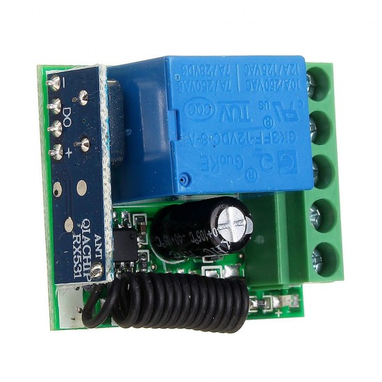 433MHz DC12V 10A 1CH Single Channel Wireless Relay RF Remote Control Switch Receiver Boar