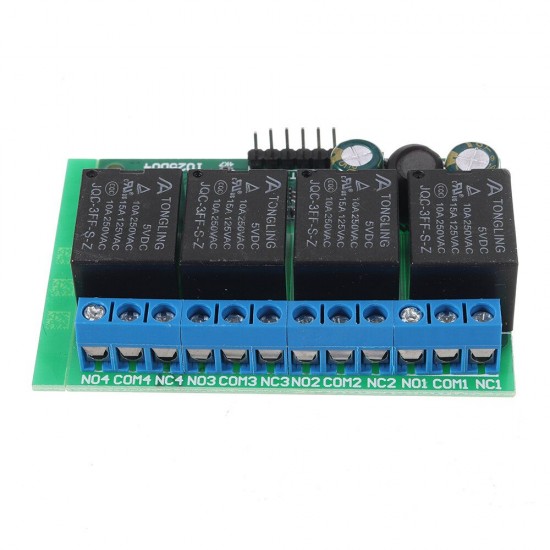 IO25D04 4CH DC 6V-24V Flip-Flop Latch Relay Module Bistable Self-locking Electronic Switch Low Pulse Trigger Board Button MCU IO Control Board IO25D04 4CH DC 6V-24V Flip-Flop Latch Relay Module Bistable Self-locking Electronic Switch Low Pulse Trigger Board Button MCU IO Control Board