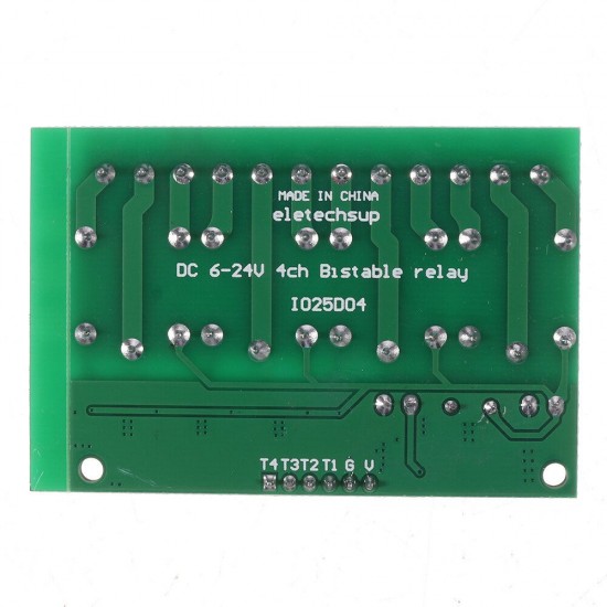 IO25D04 4CH DC 6V-24V Flip-Flop Latch Relay Module Bistable Self-locking Electronic Switch Low Pulse Trigger Board Button MCU IO Control Board IO25D04 4CH DC 6V-24V Flip-Flop Latch Relay Module Bistable Self-locking Electronic Switch Low Pulse Trigger Board Button MCU IO Control Board