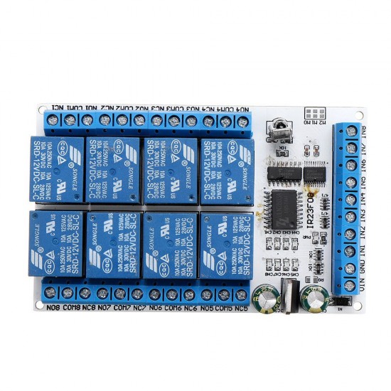 IR23F08 8 Channels DC 5V 12V Multifunctional Delay Relay Module Trigger Locking Bistable Self-locking IR23F08 8 Channels DC 5V 12V Multifunctional Delay Relay Module Trigger Locking Bistable Self-locking