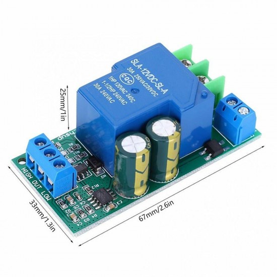 LC55B01 AC/DC 12V 30A Water Level Automatic Controller Aquarium Liquid Switch Relay Board for Solenoid Valve Motor Pump