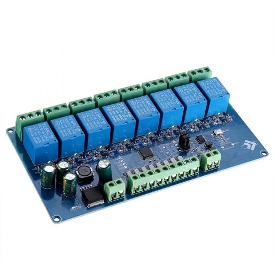 Modbus RTU Octal Relay Module RS485 / TTL UART 8 Inputs 8 Outputs Switch Board