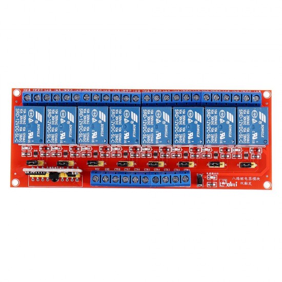 Multi-function Infrared Remote Control 8 Channel Relay Module Inching Switch/Self-lock Switch 5V/12V/24V for Arduino - products that work with official Arduino boards