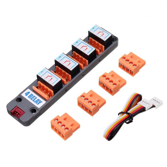 Programmable 4-Way Relay Module AC250V 10A with LED Status Indication IIC Communication Controlled Independently Programmable 4-Way Relay Module AC250V 10A with LED Status Indication IIC Communication Controlled Independently