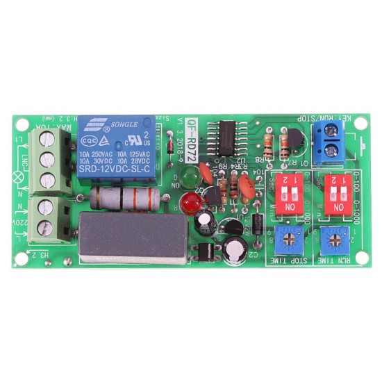 QFRD-72 ON/OFF Relay Module Infinite Cycle Time Adjustable Timer Relay
