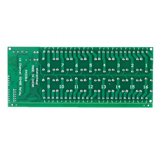 R421B16 16CH DC 12V RS485 Modbus RTU Relay Board RS485 Bus Remote Control Switch for LED Motor PLC PTZ Camera Smart Home R421B16 16CH DC 12V RS485 Modbus RTU Relay Board RS485 Bus Remote Control Switch for LED Motor PLC PTZ Camera Smart Home