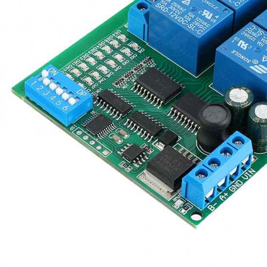 R421B16 16CH DC 12V RS485 Modbus RTU Relay Board RS485 Bus Remote Control Switch for LED Motor PLC PTZ Camera Smart Home R421B16 16CH DC 12V RS485 Modbus RTU Relay Board RS485 Bus Remote Control Switch for LED Motor PLC PTZ Camera Smart Home