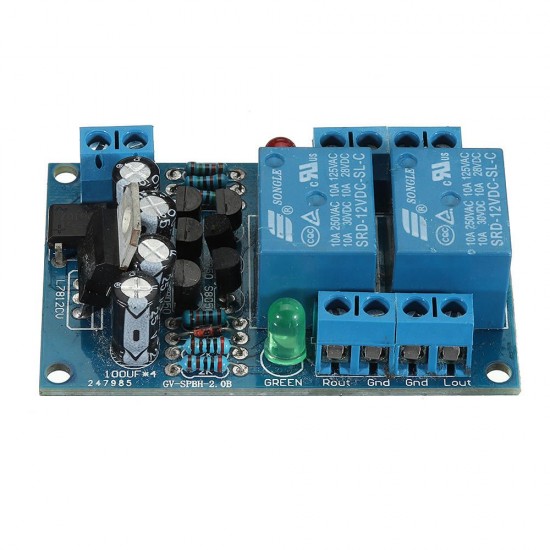 Speaker Power Amplifier Board Dual 15A Relay Protector Boot Delay and DC Detection Protection Module
