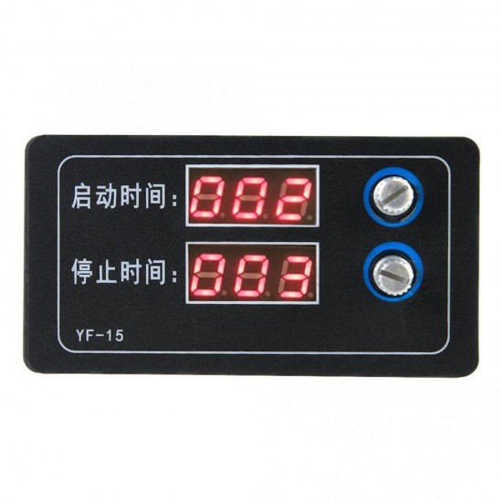 YF-15 Delay Intermittent Cycle Countdown Controller Module 7-27V DC Countdown Timer Programmable Cycle Control Module