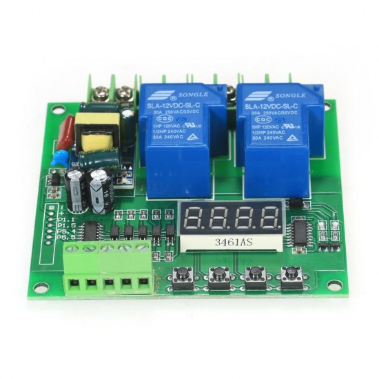 YYB-3 220V 2-Channel Relay Board Motor Driver Shield Board 0.1S-999H Adjustable 30A Relay Module with LED Display YYB-3 220V 2-Channel Relay Board Motor Driver Shield Board 0.1S-999H Adjustable 30A Relay Module with LED Display