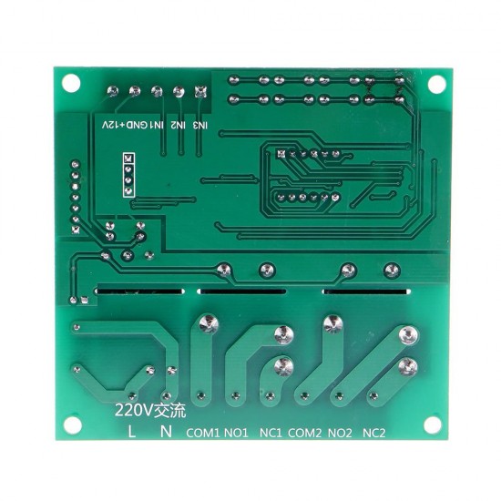 YYB-3 220V 2-Channel Relay Board Motor Driver Shield Board 0.1S-999H Adjustable 30A Relay Module with LED Display