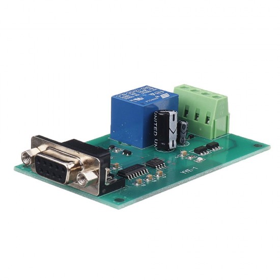 YYE-1 5V/12V/24V RS232 Serial Port Control Relay Module MCU MAX232 USB Control Switch Board YYE-1 5V/12V/24V RS232 Serial Port Control Relay Module MCU MAX232 USB Control Switch Board