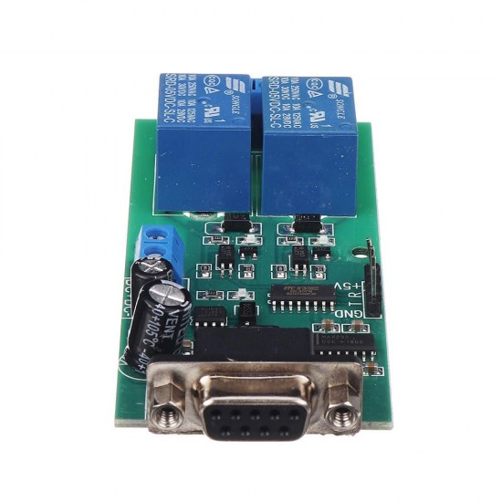 YYE-2 RS232 Adjustable UART Serial Port Remote Control 2 Channel Relay Module MCU PC Control Switch Board