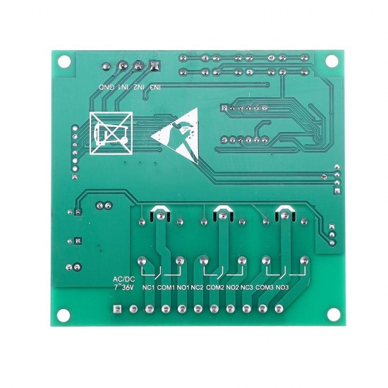 YYS-4 3 Channel Programmable Relay Control Module Trigger Delay/Timer/Self-latching/Interlock Switch Relay Board