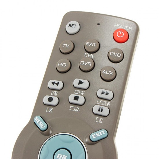 E661 6in1 Universal Learning Remote Control For TV CBL DVD AUX SAT AUD