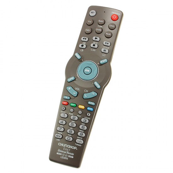 E661 6in1 Universal Learning Remote Control For TV CBL DVD AUX SAT AUD