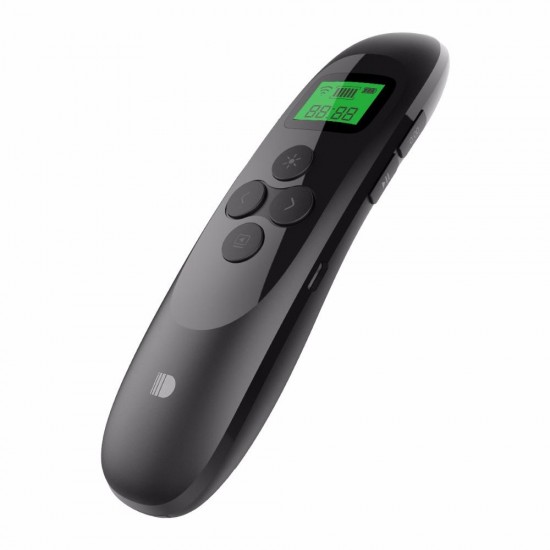 DSIT021 2.4G Wireless Laser Pointer Presenter Remote Control with Time Display for PPT Speech Meeting Teaching Presentation