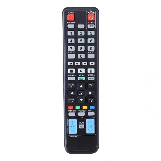 Replacement Remote Control For Samsung BD-C5300 BD-C5500 BD-D5100 BD-C7500 Blu-ray DVD Player