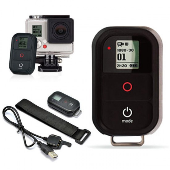 Wireless WiFi Remote Control Shutter With Charging Cable For GoPro Hero Wireless WiFi Remote Control Shutter With Charging Cable For GoPro Hero