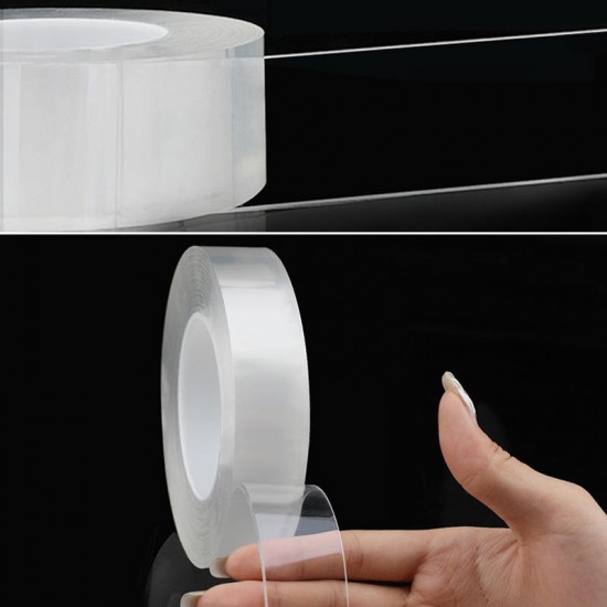 1m/2m/3m/5m 30mm 2mm Double Sided Tape Traceless Washable Adhesive Nano Gel Tape