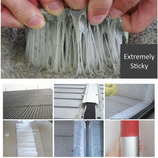 Aluminum Foil Butyl Rubber Tape Self Adhesive Waterproof Roof Pipe Marine Repair Aluminum Foil Butyl Rubber Tape Self Adhesive Waterproof Roof Pipe Marine Repair