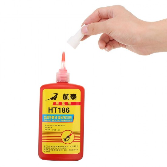 HT186 250ml Fast Drying Thread Locking Sealing Adhesive Anaerobic Metal Screw Lock Screw Glue Seal Up Bonding