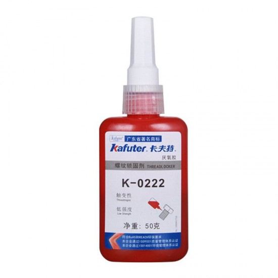 K-0222 Thread Locker Agent Low-strength Thread-locking Sealant Anaerobic Adhesive Detachable 50ML