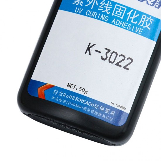 K-3022 50g UV Glue UV Curing Adhesive Acrylic Transparent Plexiglass Glue K-3022 50g UV Glue UV Curing Adhesive Acrylic Transparent Plexiglass Glue