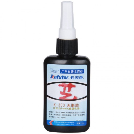 K-303 50ml UV Glue Acrylic Transparent Adhesive UV Curing Adhesive Glass Adhesive K-303 50ml UV Glue Acrylic Transparent Adhesive UV Curing Adhesive Glass Adhesive