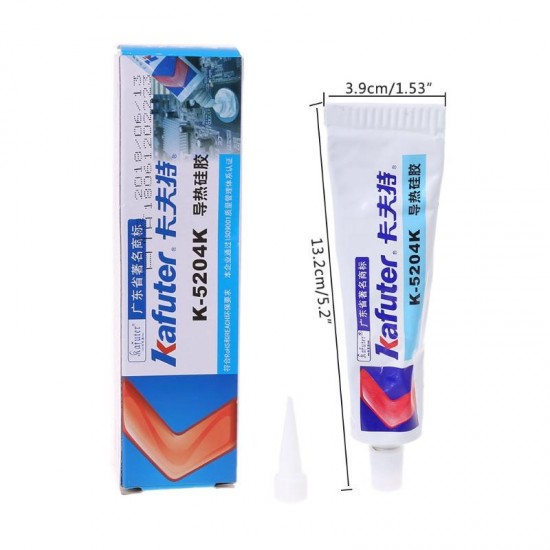 K-5204K 80g Thermal Conductive Silicone CPU Bonding Adhesive Glue Quick-drying Thermal Silica Curable Coefficient 1.6