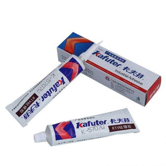 K-5707W 100g White Silicone Components Fixed Rubber Plastic Adhesive Sealant K-5707W 100g White Silicone Components Fixed Rubber Plastic Adhesive Sealant
