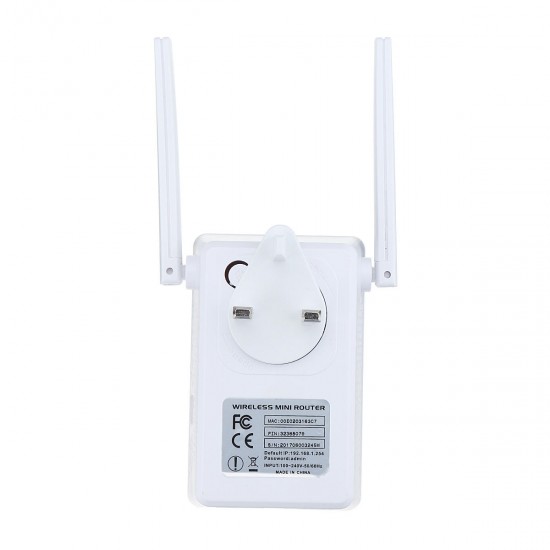 300Mbps 802.11 Dual Antennas Wireless Wifi Range Repeater Booster AP Router UK Plug 300Mbps 802.11 Dual Antennas Wireless Wifi Range Repeater Booster AP Router UK Plug