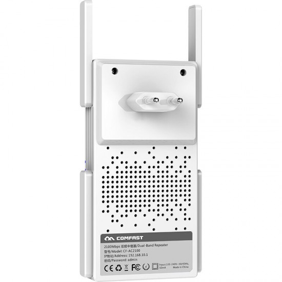 2100Mbps Wireless Repeater Extender WiFi Booster Amplifier AP Dual Band Wireless Extender WPS 2100Mbps Wireless Repeater Extender WiFi Booster Amplifier AP Dual Band Wireless Extender WPS
