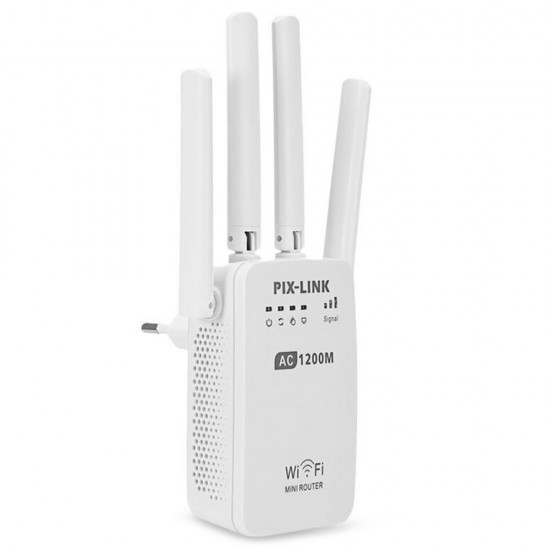 1200Mbps Dual Band Wireless Wi-Fi AP WiFi Repeater Extender Wall Plug Router Amplifier Signal Booster