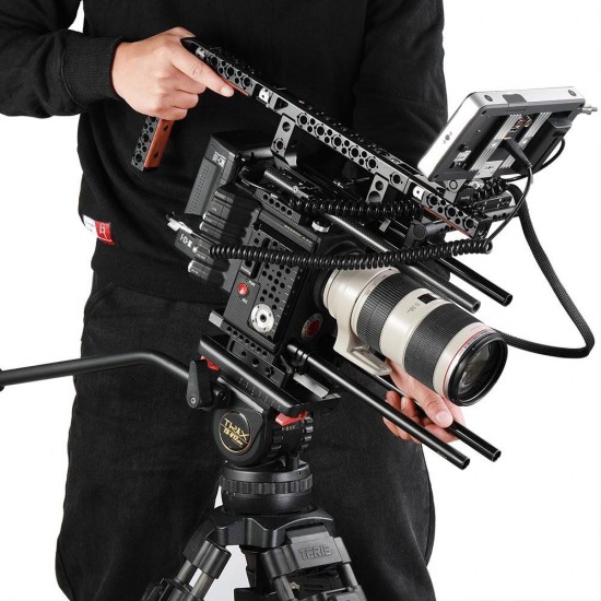 2297 Top Handle Straight Extension with ARRI Locating Hole Built-in Wood to Extend DSLR Camera Cage Top Handle 2297 Top Handle Straight Extension with ARRI Locating Hole Built-in Wood to Extend DSLR Camera Cage Top Handle
