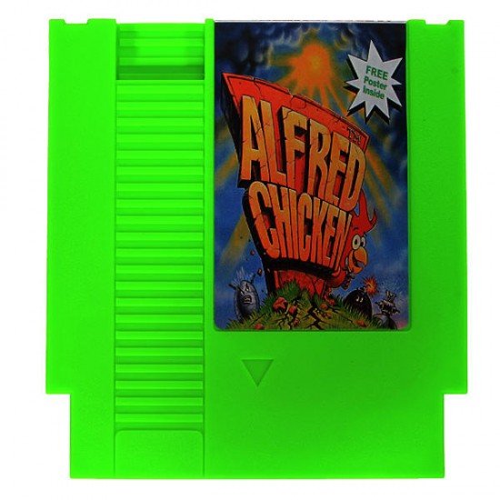 Alfred Chicken 72 Pin 8 Bit Game Card Cartridge for NES Nintendo