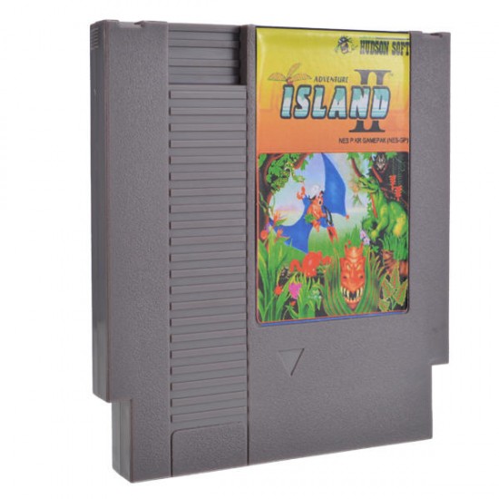 Hudson's Adventure Island II 72 Pin 8 Bit Game Card Cartridge for NES Nintendo Hudson's Adventure Island II 72 Pin 8 Bit Game Card Cartridge for NES Nintendo