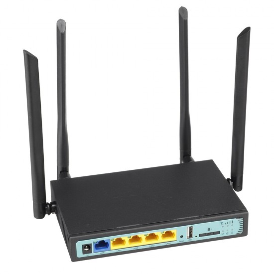 OEM we2416 4G Wireless WiFi Router Mobile Router 5Port 300Mbps 580MHz Card / Broadband 2-in-1 Industrial Router Support SIM card USB