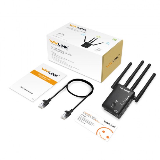 AC1200 1200Mbps Dual Band 4x3dBi External Antennas Wireless WIFI Repeater Router
