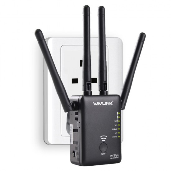 AC1200 1200Mbps Dual Band 4x3dBi External Antennas Wireless WIFI Repeater Router