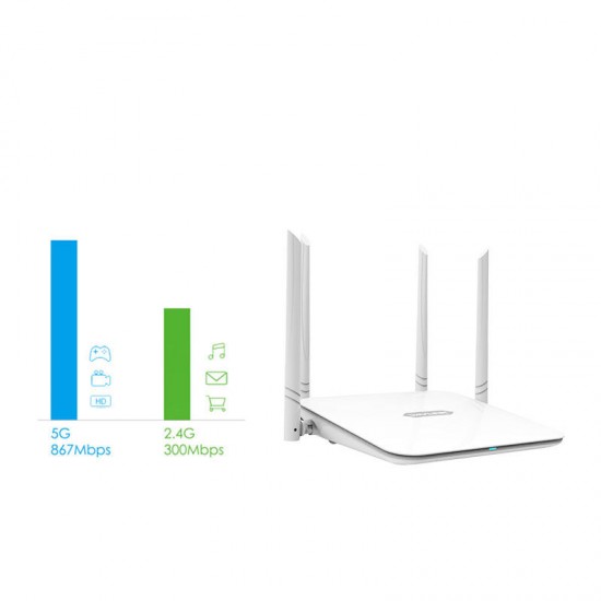 AC1200 High Power Dual Band Wireless Router