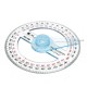 10cm Plastic 360 Degree Protractor Ruler Angle Finder Swing Arm School Office