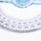 10cm Plastic 360 Degree Protractor Ruler Angle Finder Swing Arm School Office