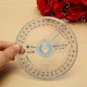 10cm Plastic 360 Degree Protractor Ruler Angle Finder Swing Arm School Office