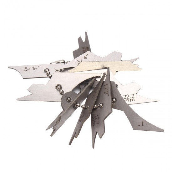 11PCS Mini Fillet Weld Keys Inspection Gauge Welding Radius Gage Chain Set Tool 11PCS Mini Fillet Weld Keys Inspection Gauge Welding Radius Gage Chain Set Tool